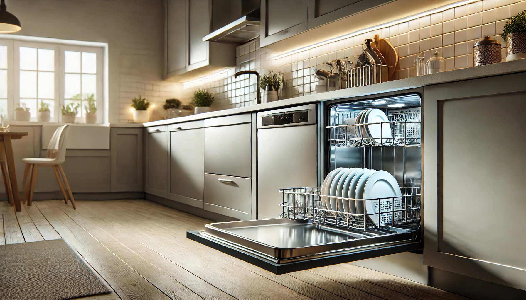 Modern Kitchen Built-in Dishwasher